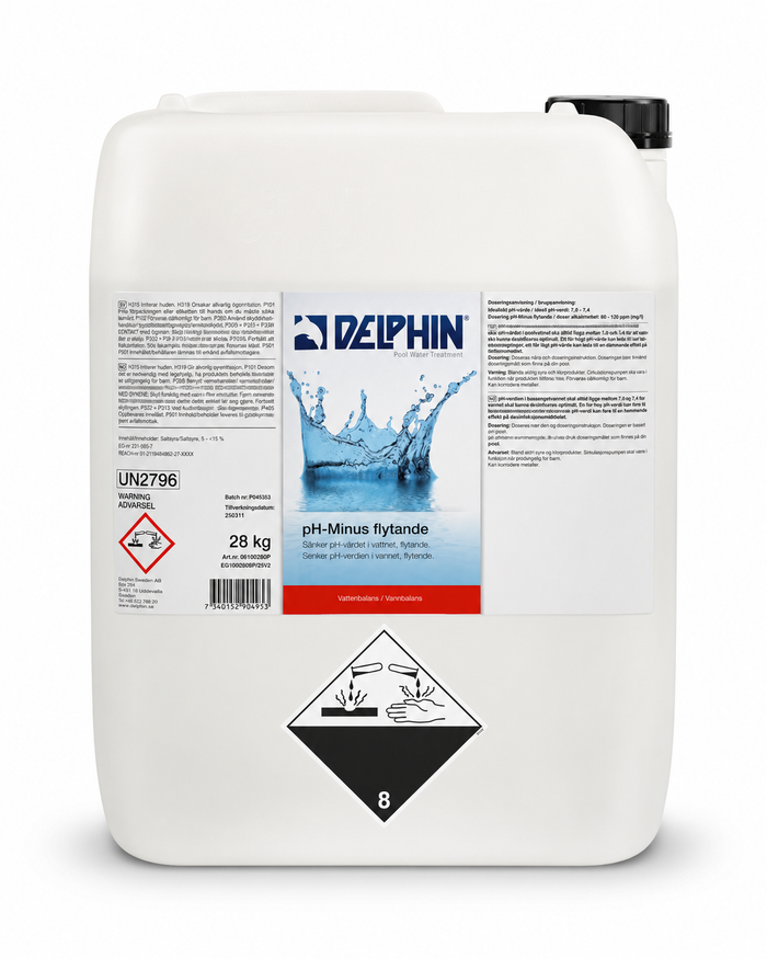 Delphin pH-Minus flytande 28 kg