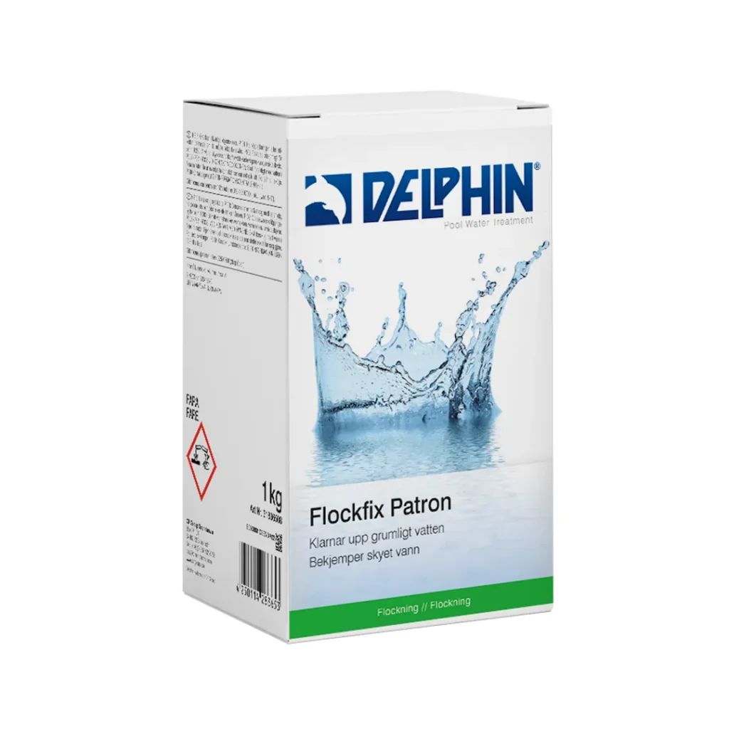 Delphin Flockfix Patron 1 kg | Flockningsmedel för kristallklart poolvatten