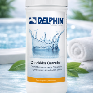 Pool Chockklor Granulat 1kg - Snabbverkande klor för kristallklart poolvatten