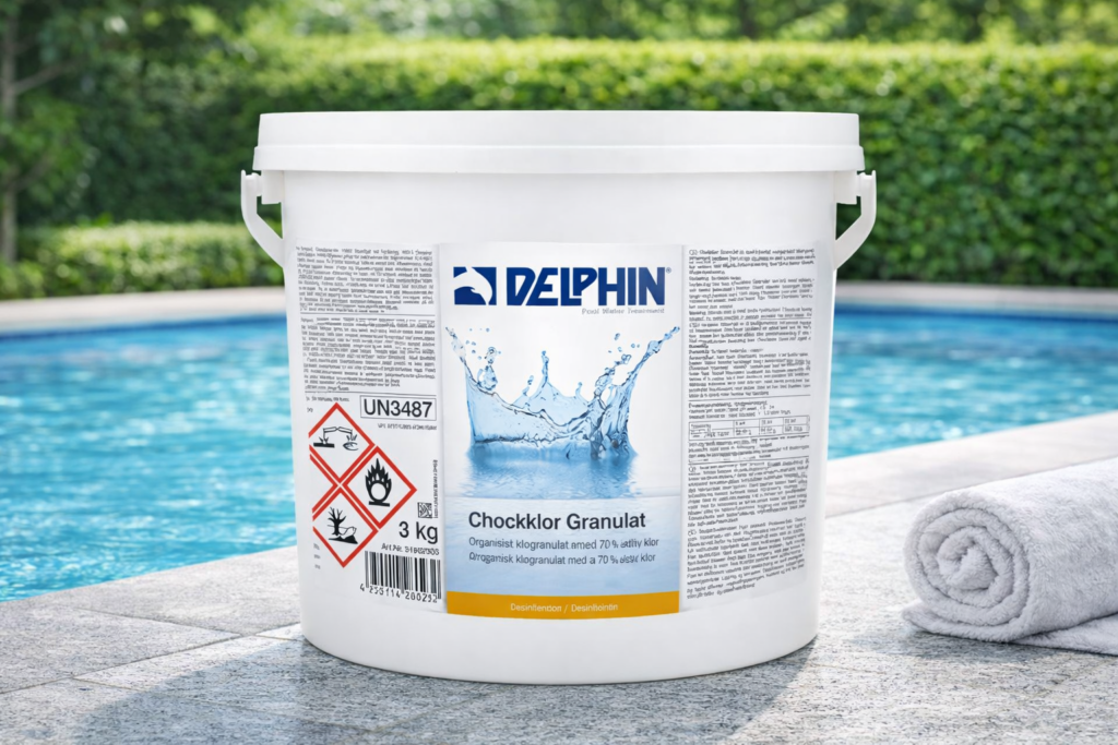 Pool Chockklor Granulat 3kg - Snabbverkande klor för kristallklart poolvatten