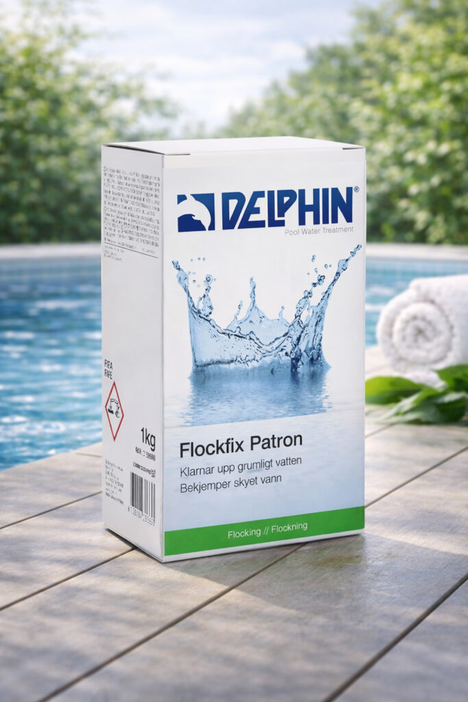 Flockfix Patron - Klarnar grumligt poolvatten effektivt