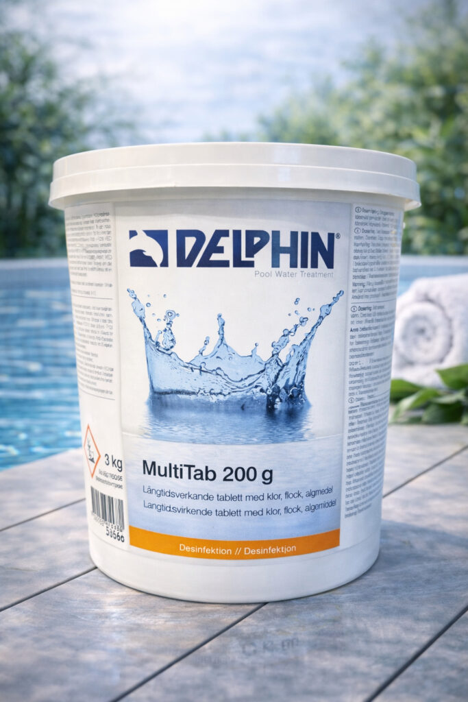 Multiklor 200g Tabletter 3kg - Storpack för pool
