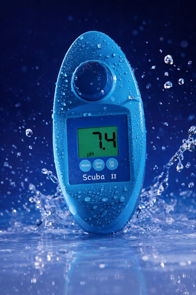 Elektronisk Pooltestare Scuba II - Mäter klor, pH och alkalinitet