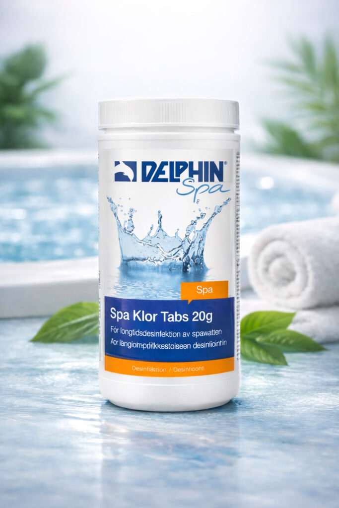 Spa Klor Tabs 20g 1kg - Långsamverkande klor för rent och bakteriefritt spabad
