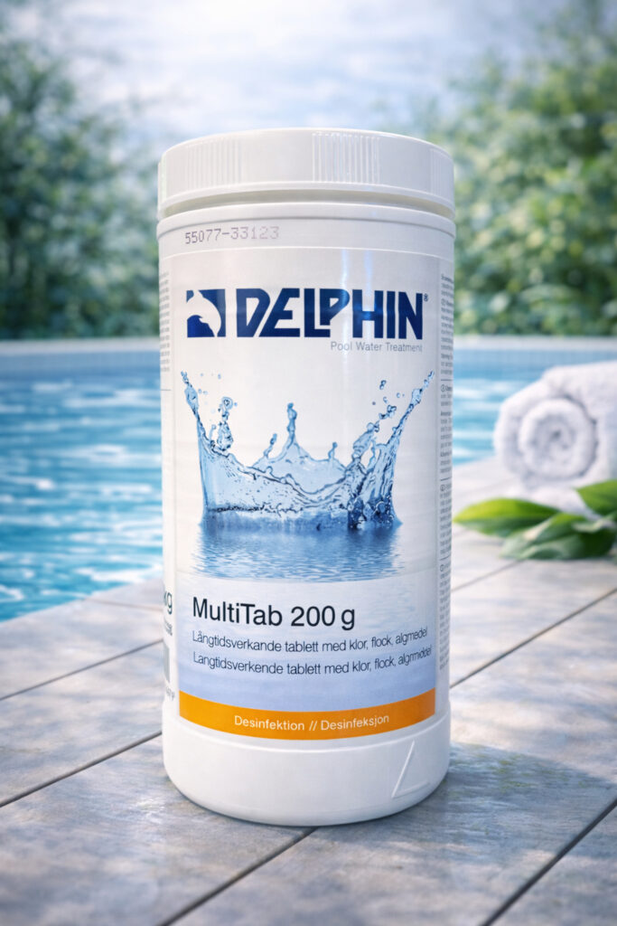 Multiklor 200g Tabletter 1kg - Långtidsverkande poolklor