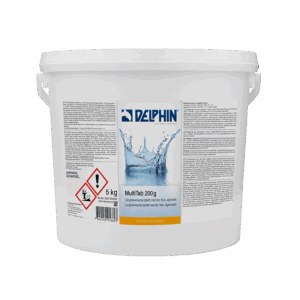 Delphin MultiTab 200g 5 kg | Långtidsverkande klorpuckar med algmedel och flockmedel