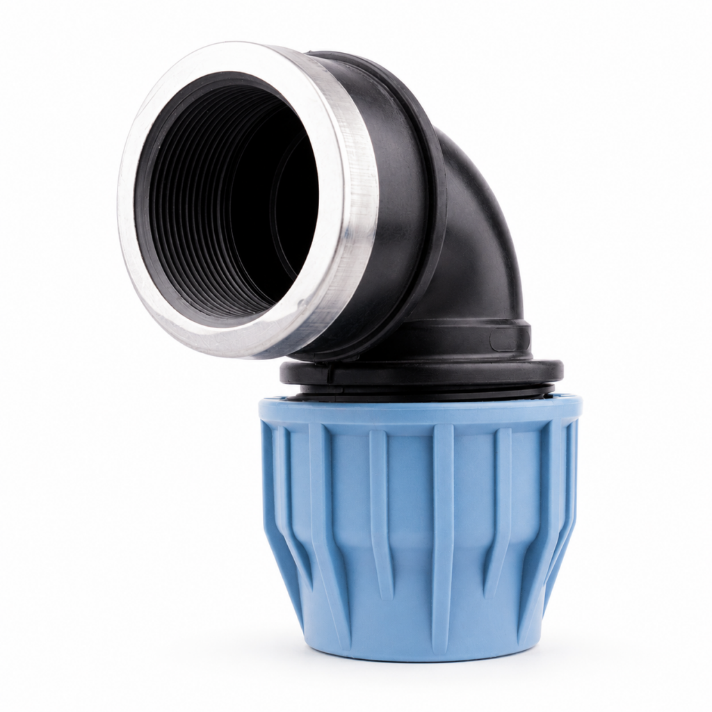 PEM Vinkel 90° 50 mm x 2 tum invändig gänga