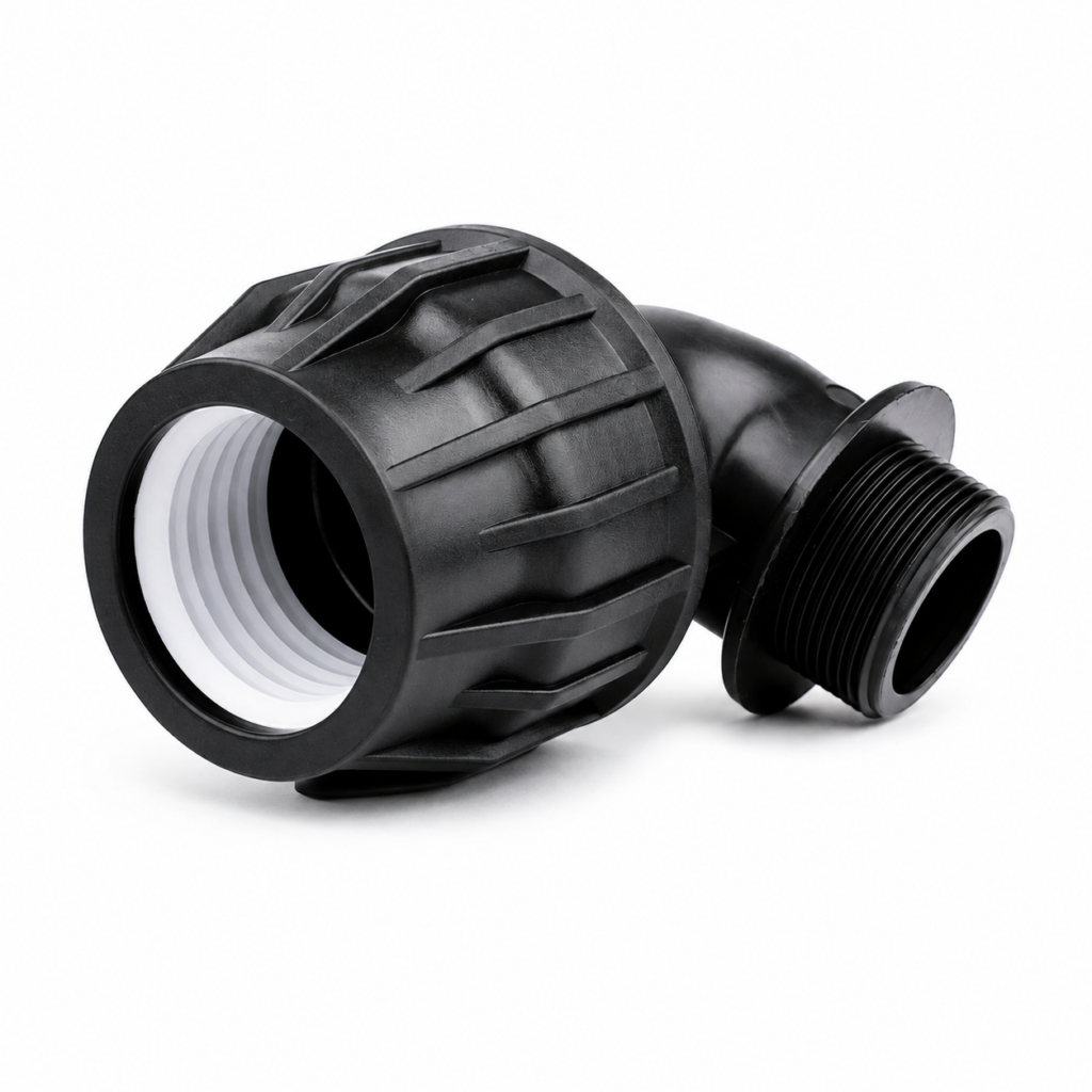 PEM Vinkel 90° 50 mm x 1½ tum utvändig gänga